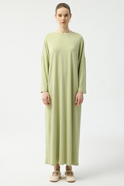 Lale Butik Kadriye Baştürk Modal Cupra Dress 910 Green