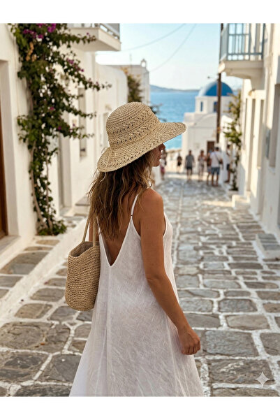 PIECE SIGNATURE 100% Χαρτί, Χειροποίητο, Ψάθινο Καπέλο για Γυναίκες (Μέγεθος ...