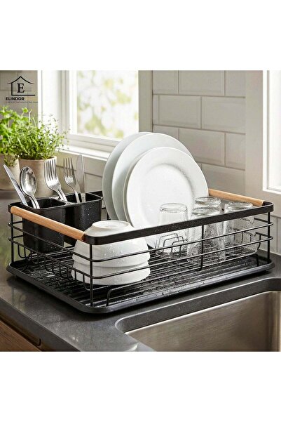 Elindor ®   Στεγνωτήριο πιάτων για νεροχύτη, με ενσωματωμένο στεγνωτήριο, 32 ...