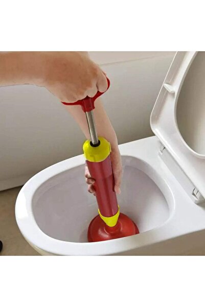Marrkhor Powerful Drain Buster Toilet Plunger Yellow/Red 41Centimeter
