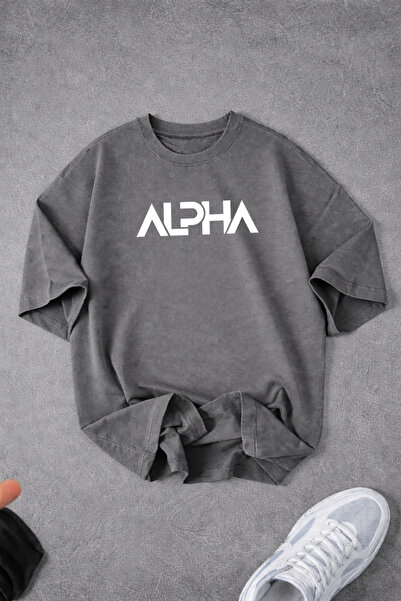 Revasser Unisex Ανδρικό/Γυναικείο T-Shirt ALPHA με Ειδική Στάμπα Oversize με ...