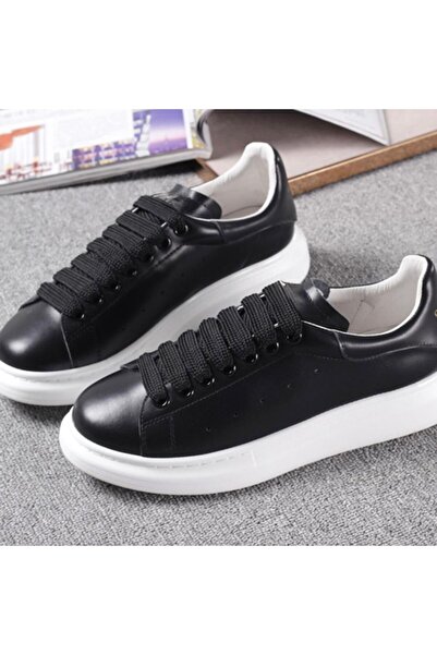 dehaine Women's sneakers MQ Black with White, fashion, casual, high sole, 555