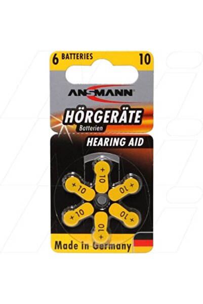 ANSMANN AZA10 Blister de acustice cu baterii, 6 bucăți