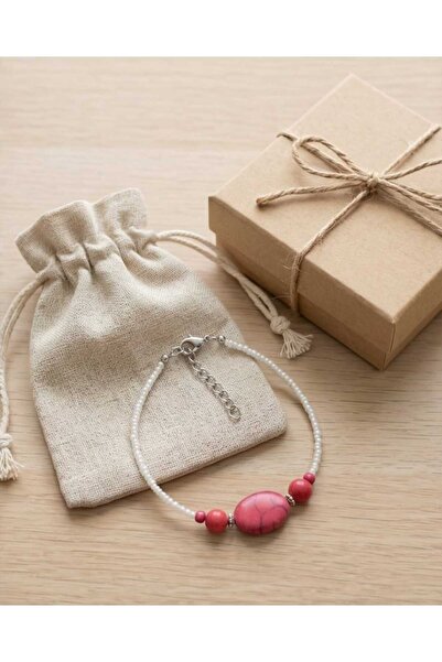 Dodemert Home Sand Beaded Red Stone Foot Jewelry & Anklet