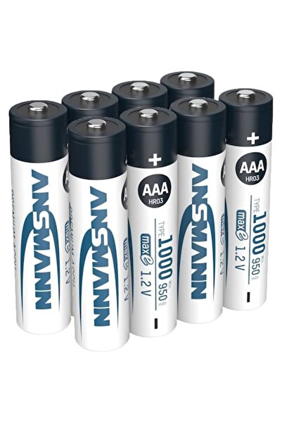 ANSMANN Set de 8 acumulatori AAA R3 1100mAh