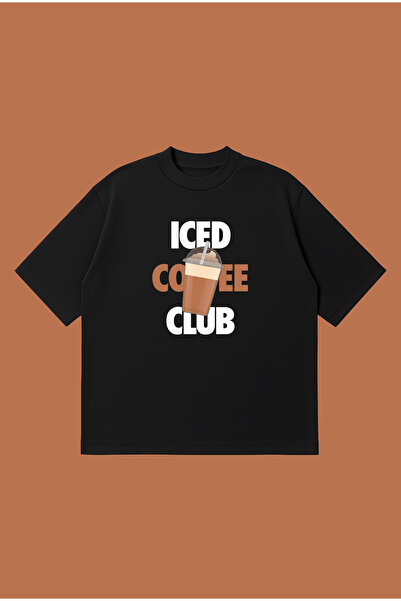PURE POWER Iced Coffee Club Oversize Boxy Fit Unisex 100% Cotton Tshirt – Pri...