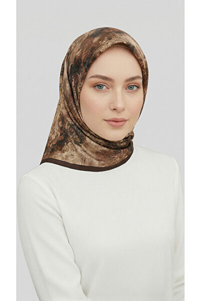 Karaca Elegance Patterned Rayon Scarf - Brown