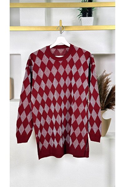 Yeka Silvery baqlava pattern sweater