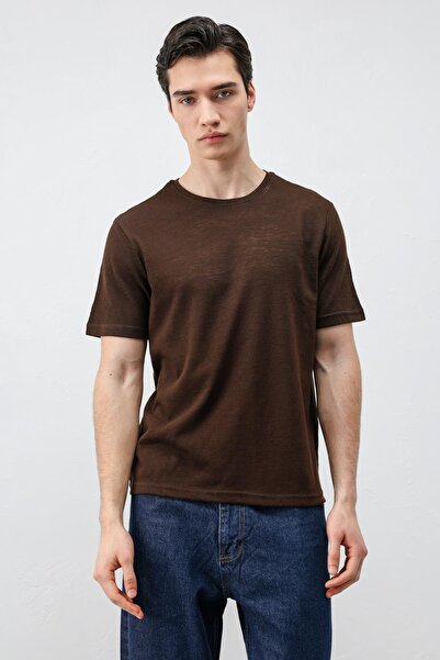 Antioch Kahve Basic Erkek T-Shirt