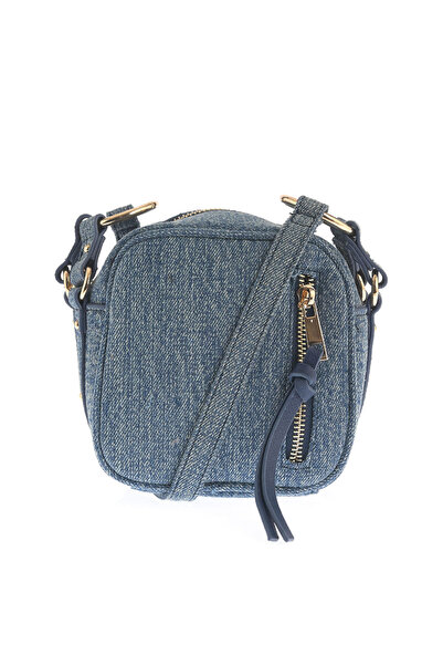 Meli Melo Paris Geanta mini din denim cu detalii metalice aurii