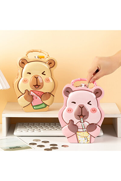 Livava Μεταλλικός κουμπαράς με φιγούρα καπιμπάρα - Παιδικός κουμπαράς με τσάν...