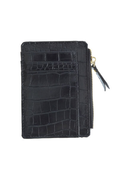 Meli Melo Paris Black wallet with animal print pattern