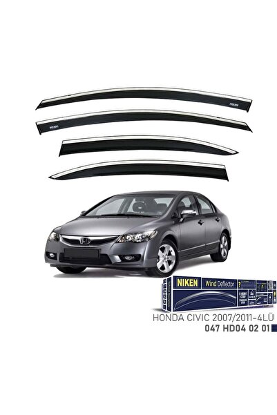 Niken Honda Civic FD6 Cam Rüzgarlığı Kromlu 2006-2011 4'Lü