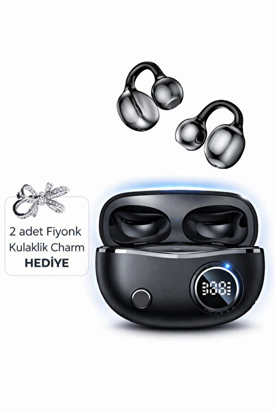 Teknowireless Küpe Klipsli Kulaktan düşmeyen Bluetooth Kulaklık (Charm hediye...
