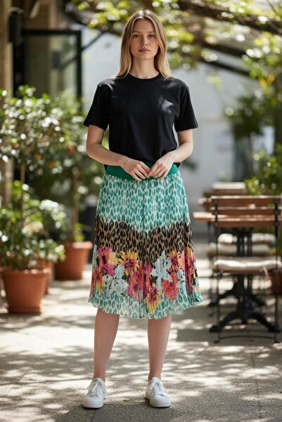 OwenLife Owen Life Standard Size Below Knee Chiffon Skirt 38 40 42 44 46 48 5...