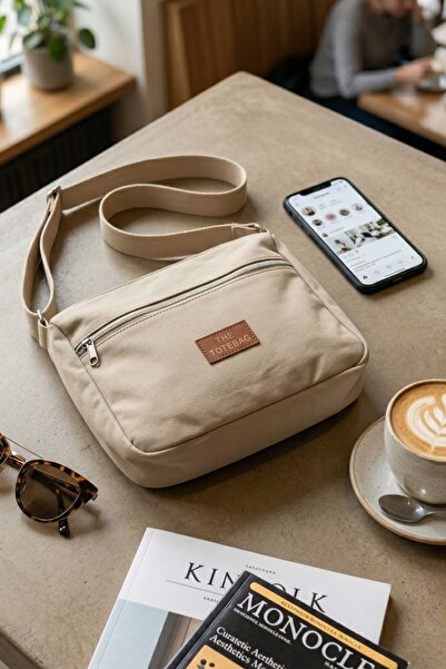 VELLABAGS Beige Women's Crossbody Bag – Sporty, Stylish, Zippered, and Conven...