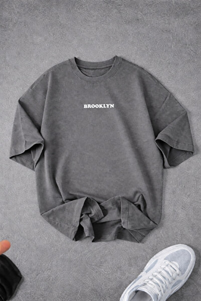 Revasser Unisex Ανδρικό/Γυναικείο μπλουζάκι BROO με ειδική στάμπα κειμένου, υ...