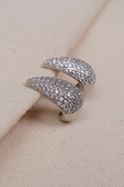 Süspüs Accessories Zircon Stone Big Drop Earrings
