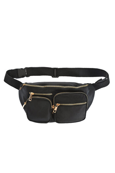 Meli Melo Paris Borseta neagra cu buzunare multiple