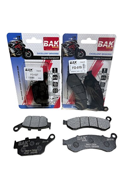 MOTORKİT MK BAK ORGANİK ÖN BALATA + ARKA BALATA TAKIMI MONDİAL DRİFT L [ 5 Bi...