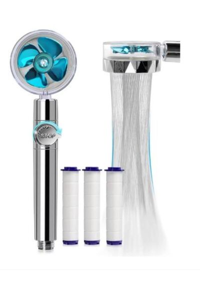 SimpluAcasa Cap de Dus cu Elice si Filtru – Presiune Mare, Economisire Apa, B...