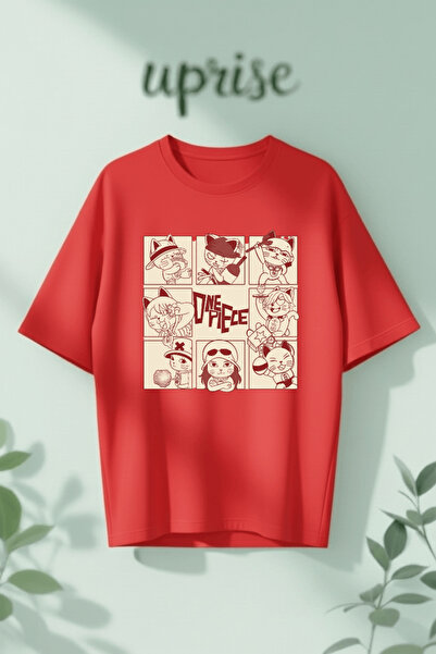 Vordevia Μπλουζάκι One Piece με στάμπα από βαμβάκι σε oversized γραμμή