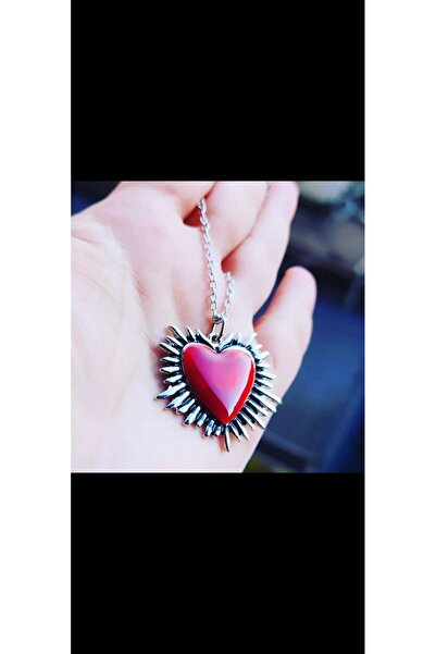 MİLALAZO Gothic Punk Red Heart Necklace