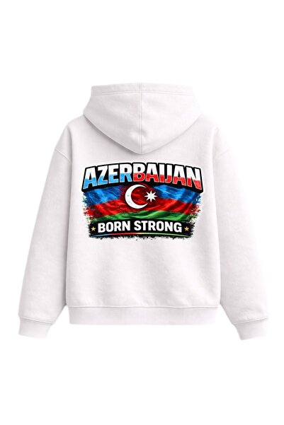 Rabona Fashion Αζερμπαϊτζάν Born Strong – Φούτερ / Φούτερ με κουκούλα / Μπλου...