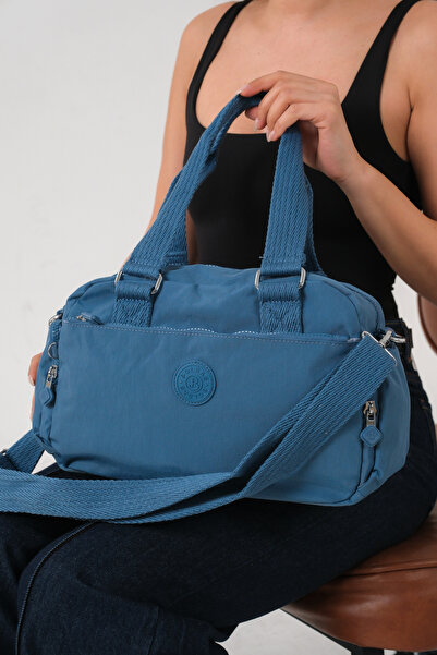 Solo Bag Γυναικεία μπλε τσάντα πολλαπλών τμημάτων, αδιάβροχη, καθημερινή τσάν...