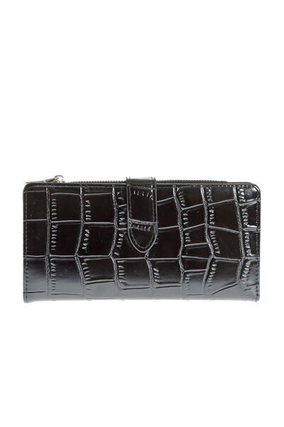 Meli Melo Paris Black wallet with animal print pattern