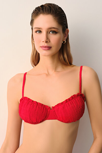 SUWEN Κρις Τοπ Μπικίνι με Βολάν και Χωρίς Τιράντες