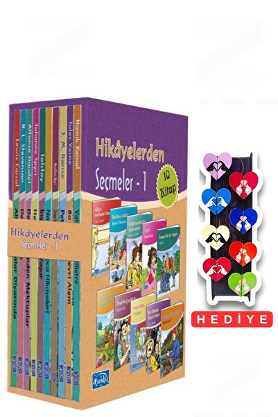 Parıltı Yayınları Hikayelerden Seçmeler-1 -8'li Özel Tasarım Kalp Ayraç Hediyeli