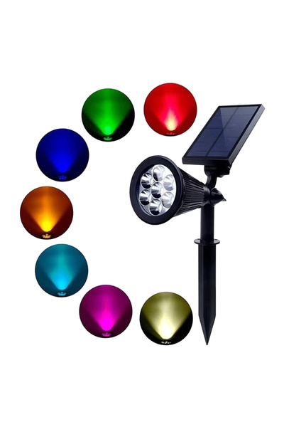 Greentech Güneş Enerjili Renk Değiştiren 7 Ledli Bahçe Işık / GW-SL04