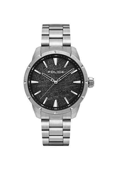 Police ساعة كوارتز تناظرية عصرية للرجال PEWJG2202901 شوارتز بمينا أسود 45 ملم
