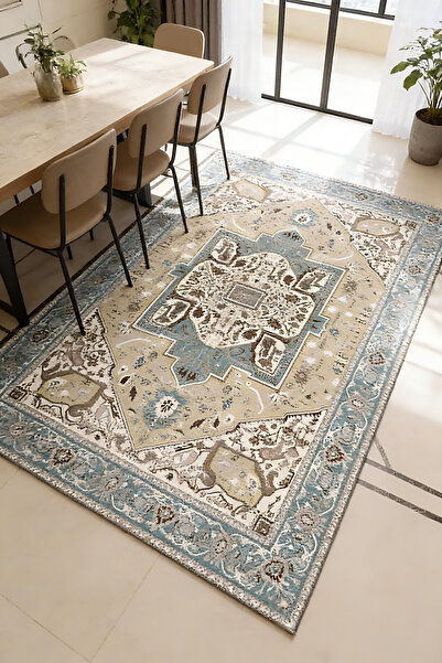 Najm Bayt سجادة قابل للغسل في الغسالة - سجادة مانع للانزلاق لغرف المعيشة والن...