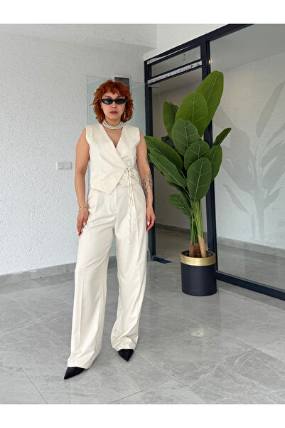 Bak'ap Premium Tie-Dye Detailed Vest - Pants 2-Piece Set