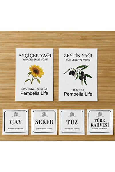 handanca Ayçiçek Yağı,Zeytin Yağı,Çay,Şeker,Tuz,Kahve Etiket Yağdanlık Kavano...