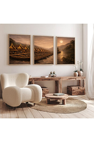 Dekorsiahome Σετ Τραπεζαρίας Σαλονιού και Κουζίνας 3 τεμαχίων με ξύλινο σκελε...