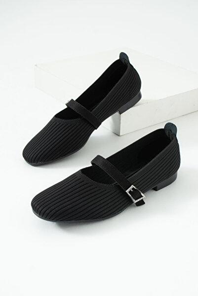 MERVESTORE Linen Striped Ballerinas