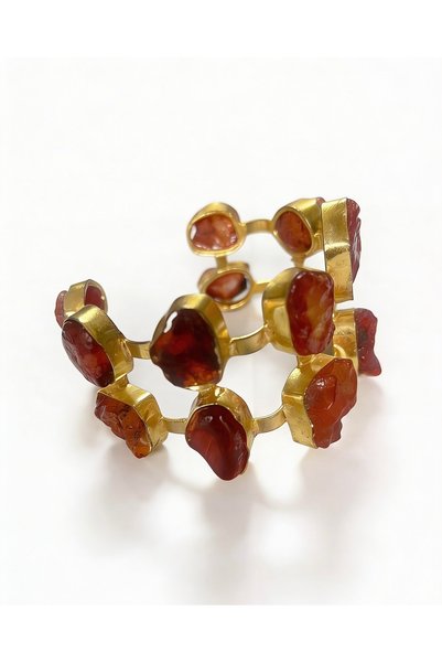 LABELRM Rough Carnelian Chain Cuff Bracelet