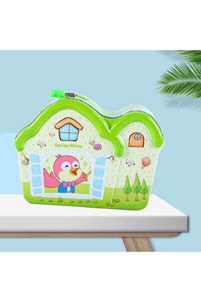 Livava Μεταλλικός κουμπαράς με φιγούρα μικροσκοπικού σπιτιού - Παιδικό κουτί ...