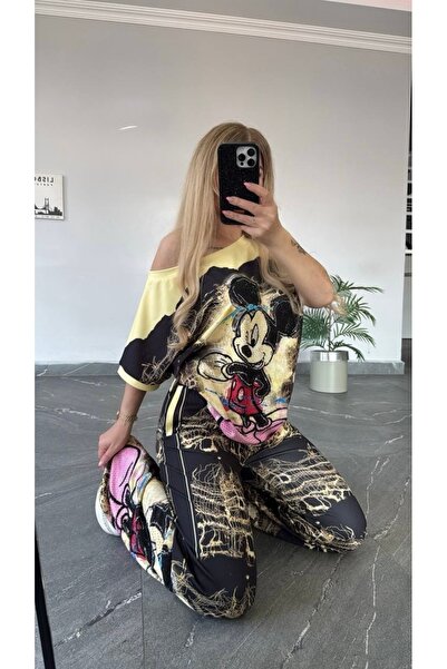 RED WOMAN FASHİON Stoned Lower Upper Set