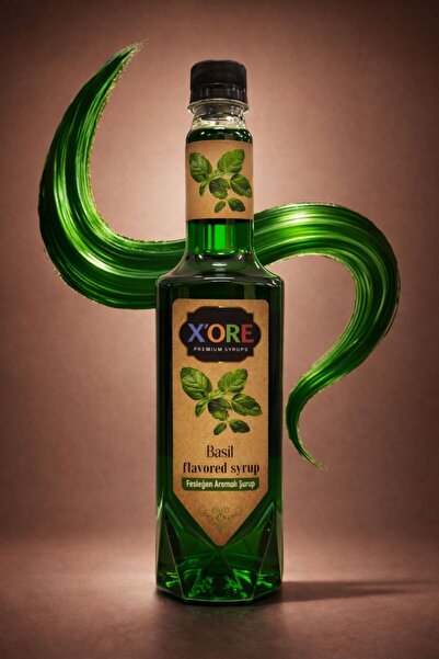 X`ORE Fesleğen Aromalı kokteyl Şurup Basil Flavored Premium Syrup 750ml