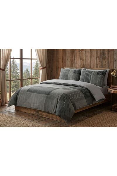 Taç Young Fashion Cotton Single Bedding Set Mirzae Anthracite