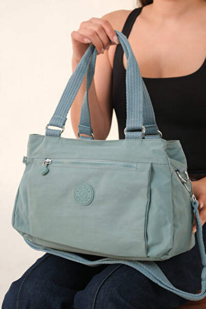 Solo Bag Women's Aqua Green Multi-Compartment Waterproof Crinkle Daily Crossb...