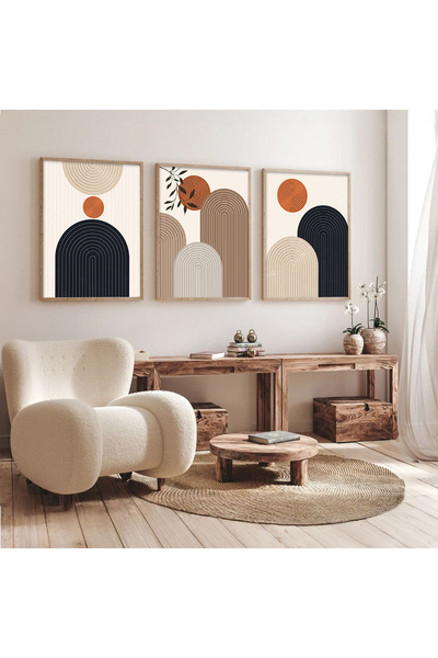 Dekorsiahome Σετ Τραπεζαρίας Κουζίνας Σαλονιού 3 τεμαχίων με Ξύλινο Πλαίσιο S...