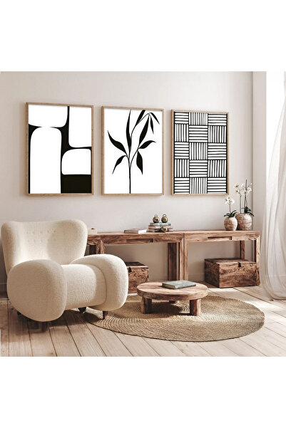 Dekorsiahome Σετ Τραπεζαρίας Κουζίνας Σαλονιού 3 τεμαχίων με Ξύλινο Πλαίσιο S...