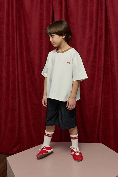 Tics Футболка з принтом оверсайз - коричнева