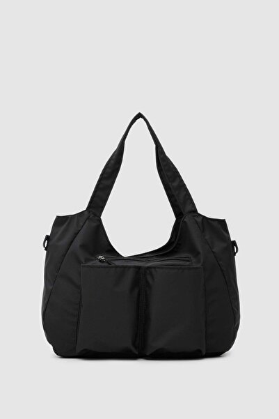 Shule Bags Baia Teknik Υφασμάτινη Καθημερινή Αθλητική Τσάντα Μαύρη