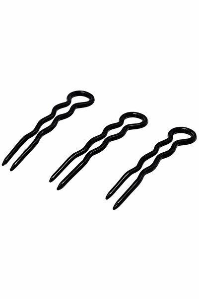 New Obsessions Black Plastic Easy Knob Buckle 3 Pieces